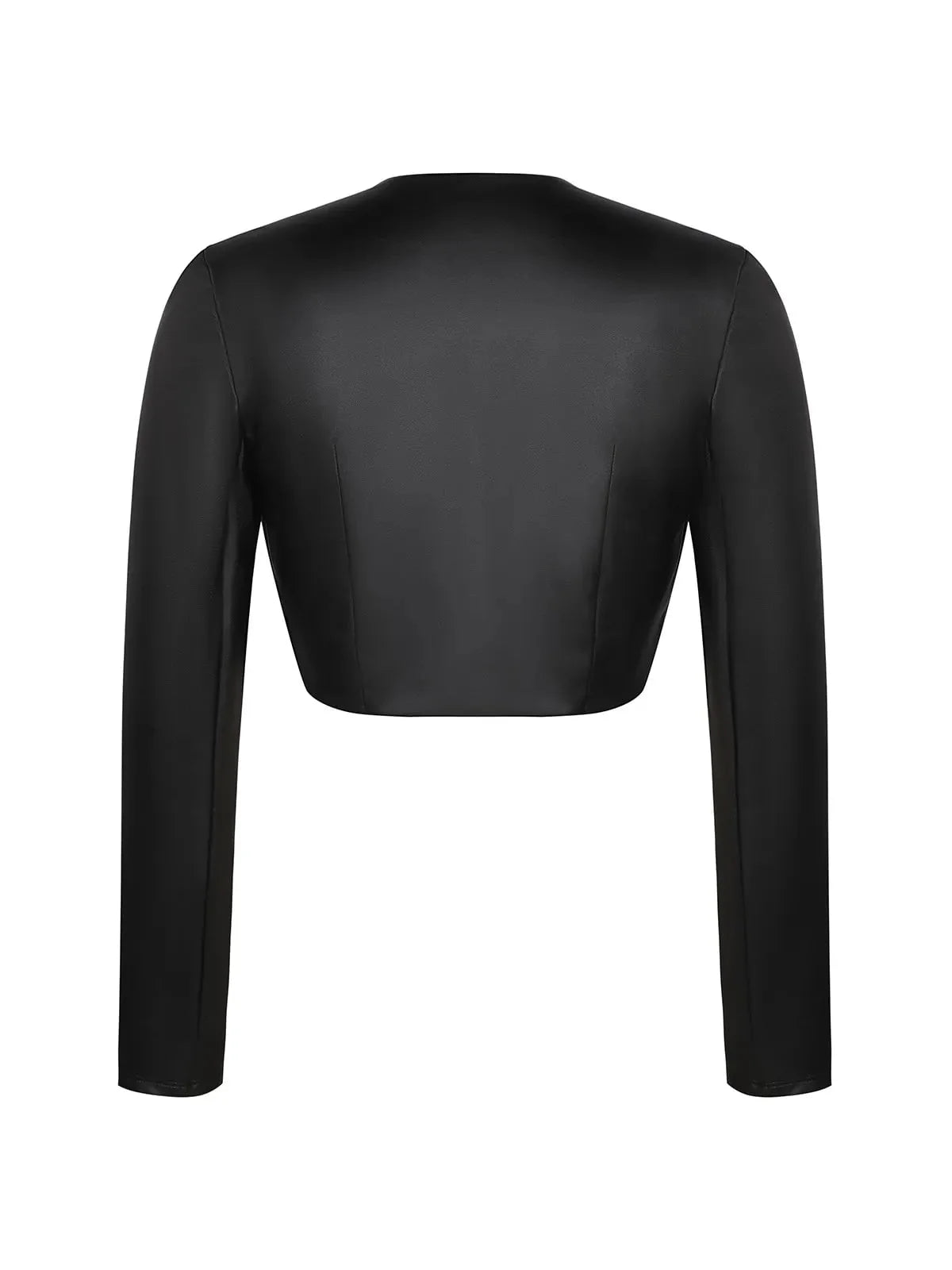 Shapewear Kunstleder Korsett Midi Kleid Bolero Jacke Set