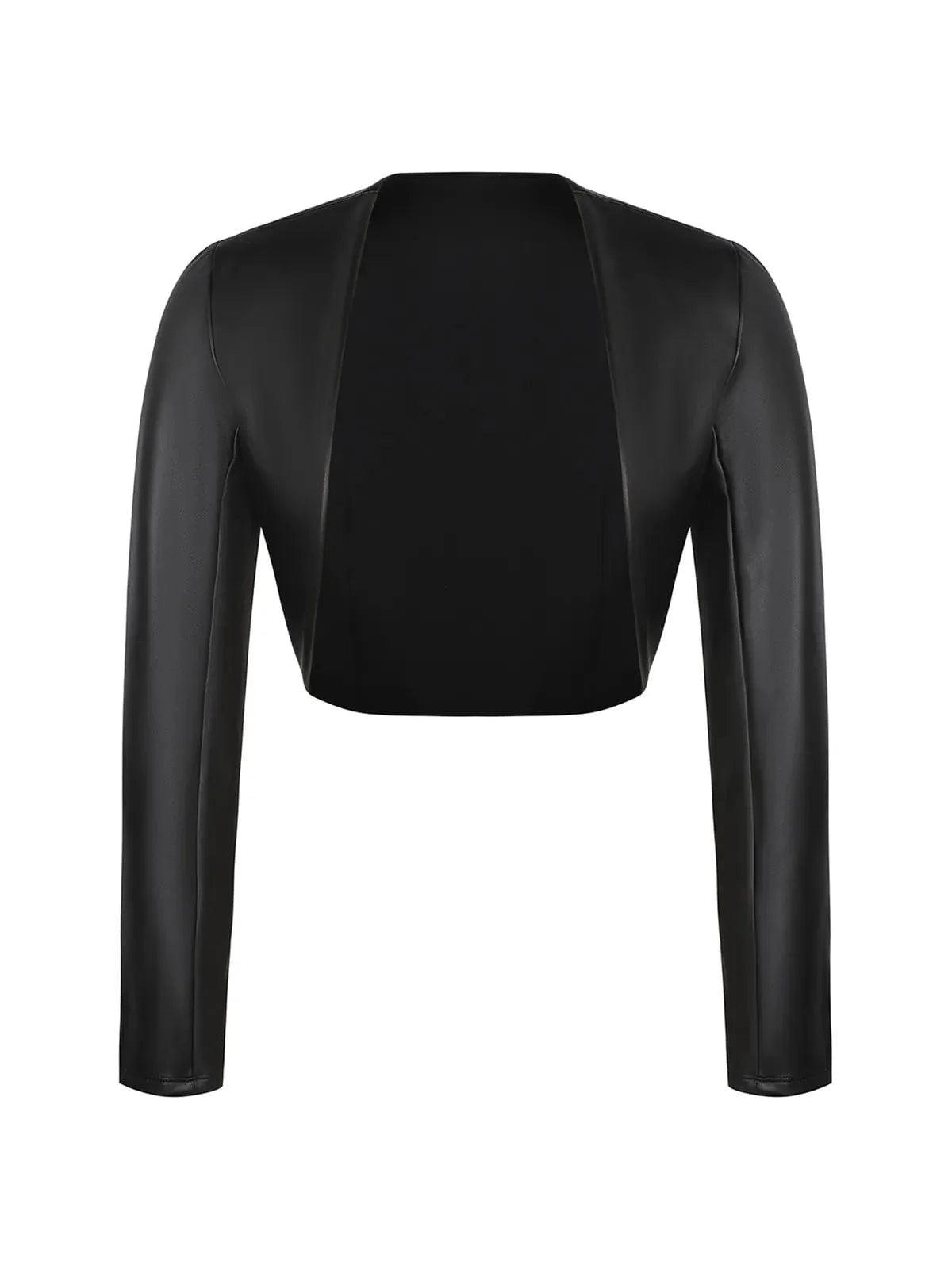 Shapewear Kunstleder Korsett Midi Kleid Bolero Jacke Set