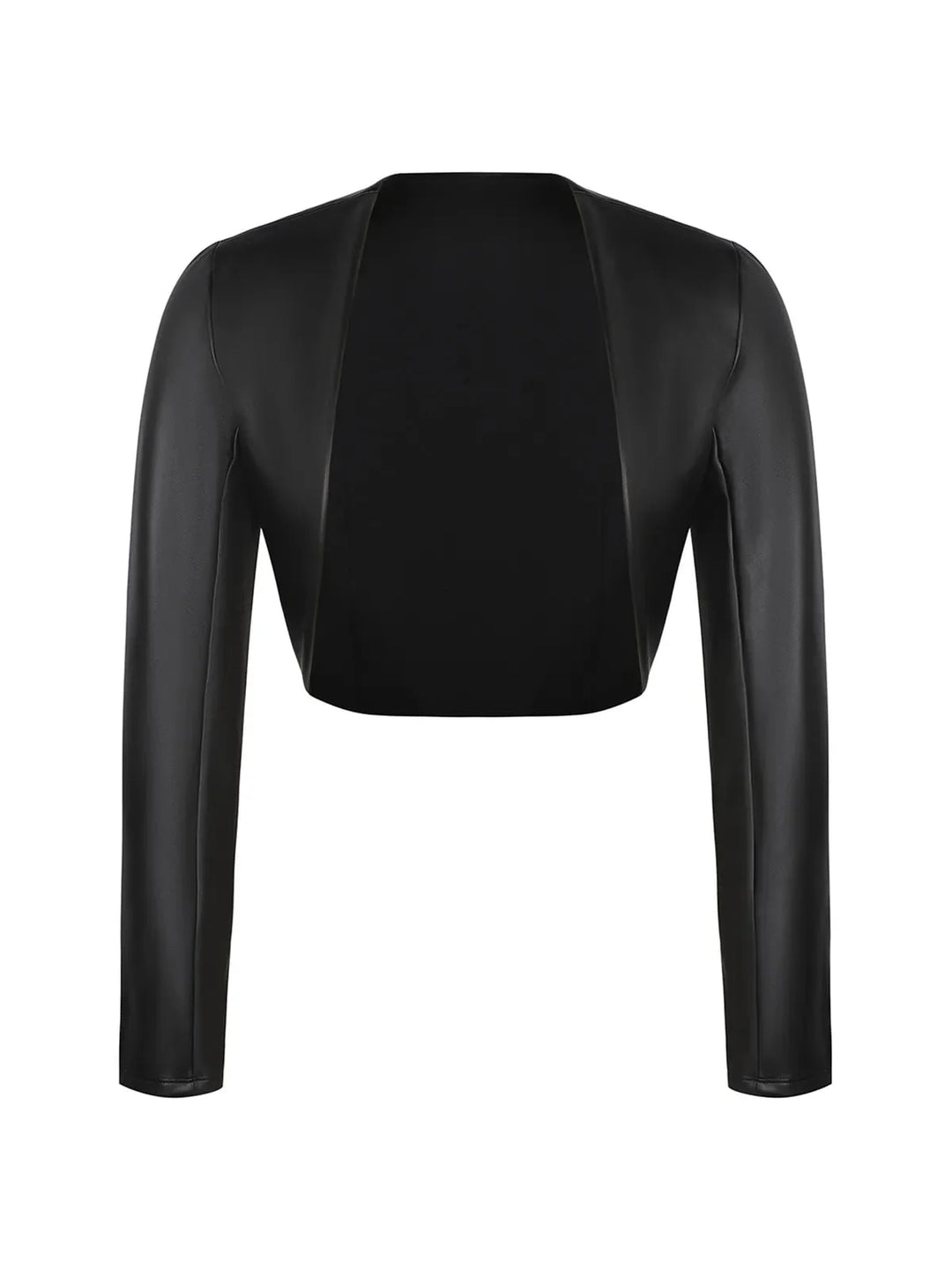 Shapewear Kunstleder Korsett Midi Kleid Bolero Jacke Set