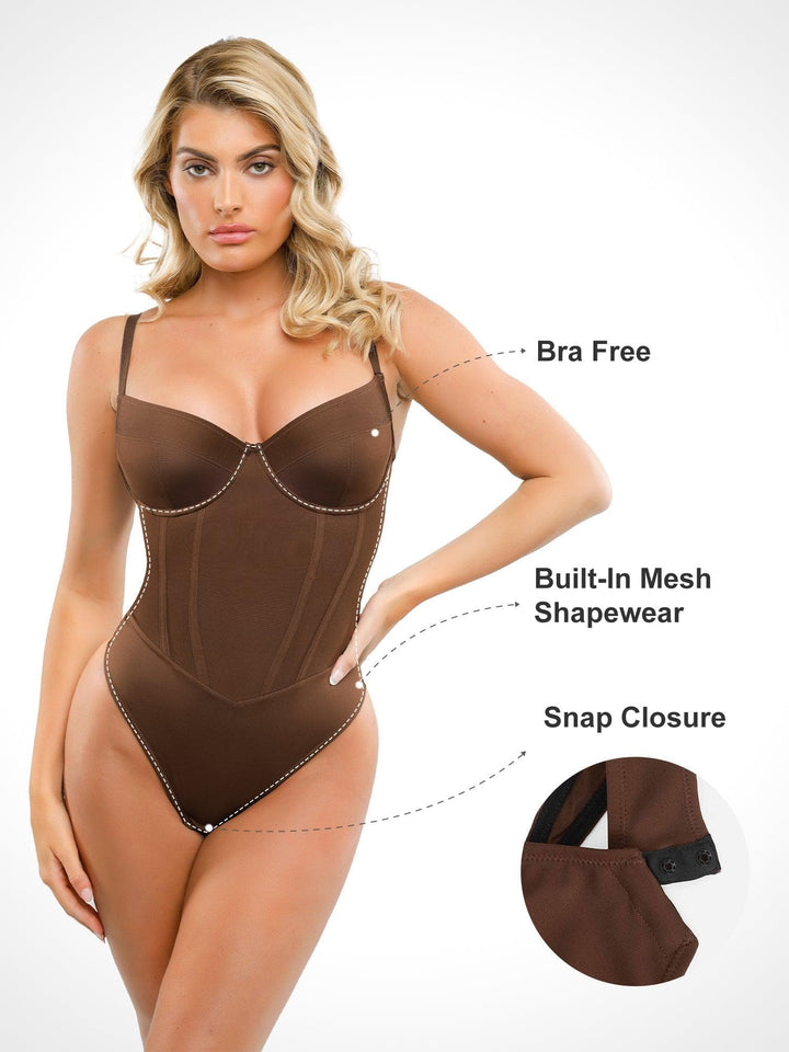 Formender Big-Peace-Korsett-Maxikleid oder Tanga-Body