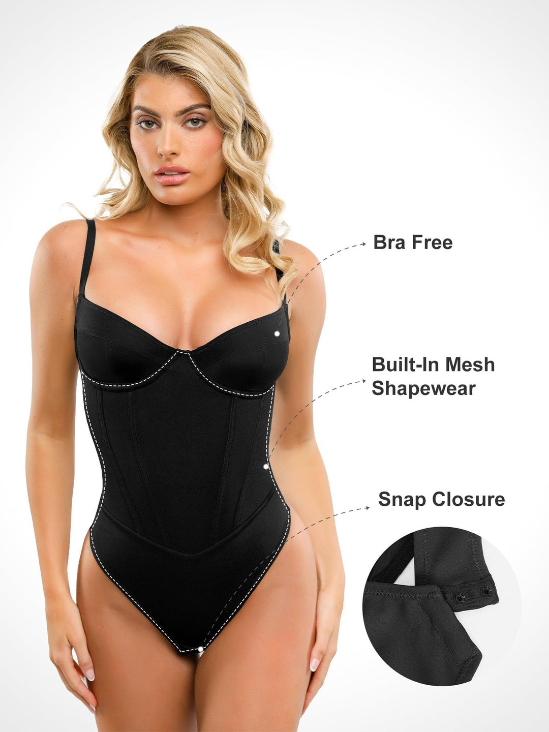 Formender Big-Peace-Korsett-Maxikleid oder Tanga-Body