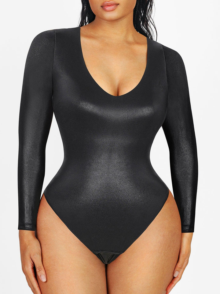 Kleidungstraum Leder-sculpting Rückenfrei Bodysuit oder Rock oder Leggings