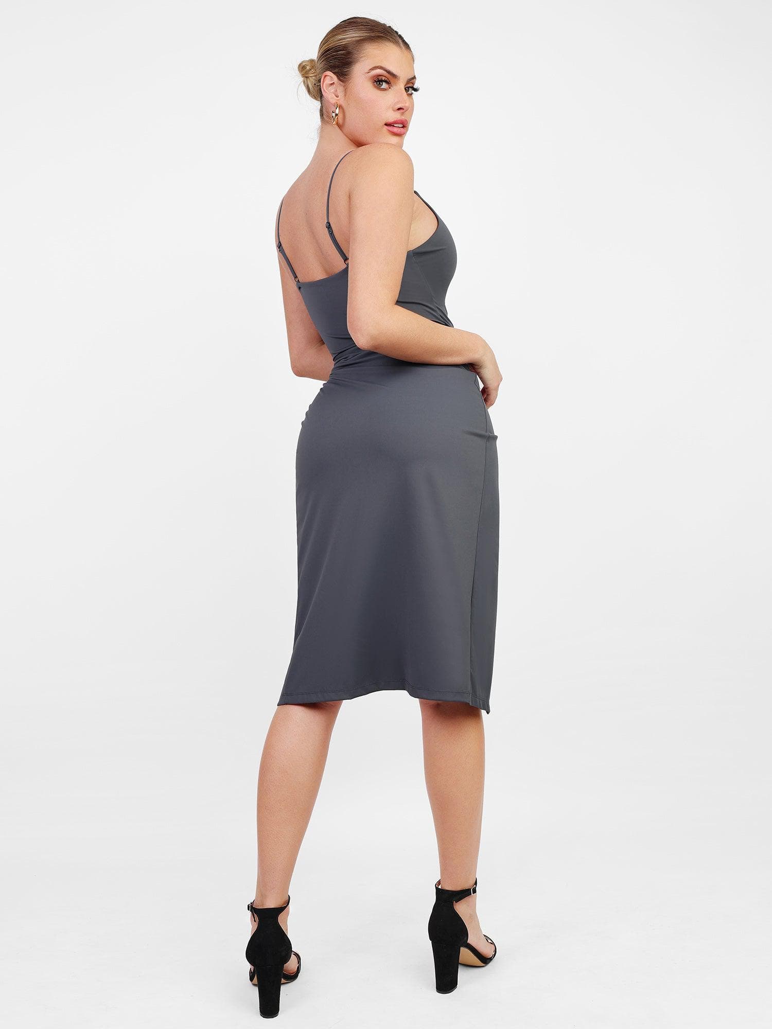 Shapewear formender Wickel-Midikleid