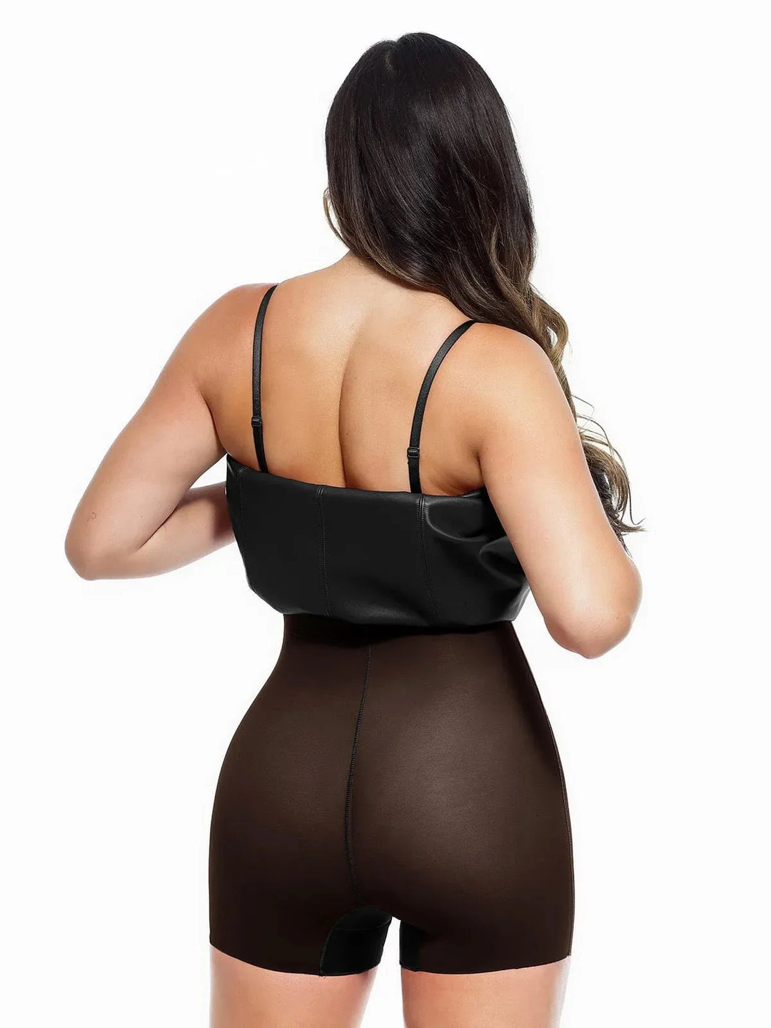 Doppel-Wear Modellierende Kunstlederkleidung