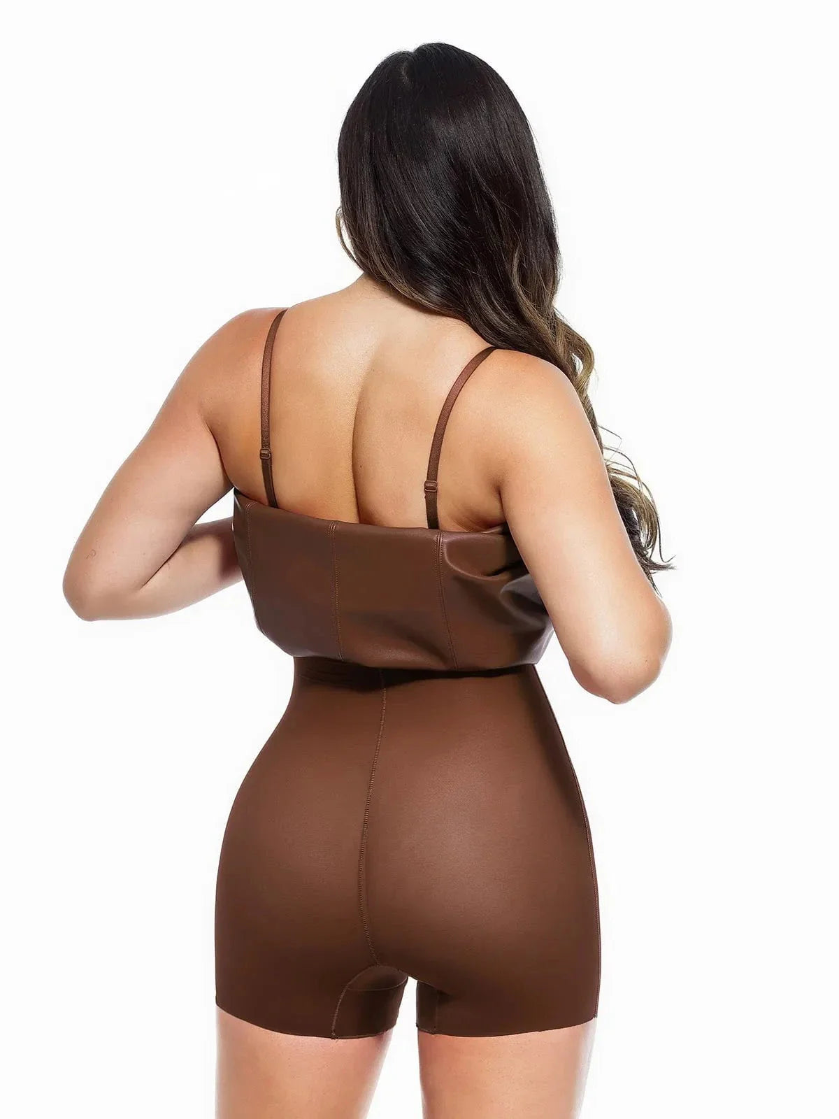 Doppel-Wear Modellierende Kunstlederkleidung