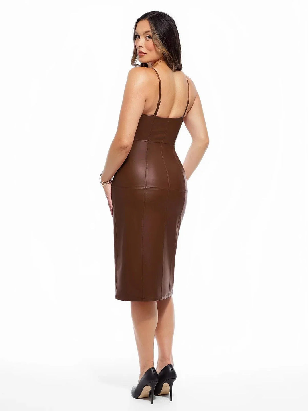 Doppel-Wear Modellierende Kunstlederkleidung