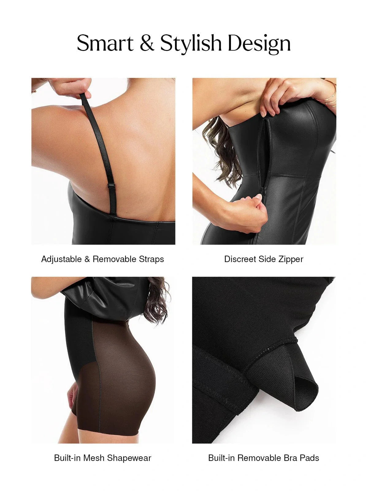 Doppel-Wear Modellierende Kunstlederkleidung