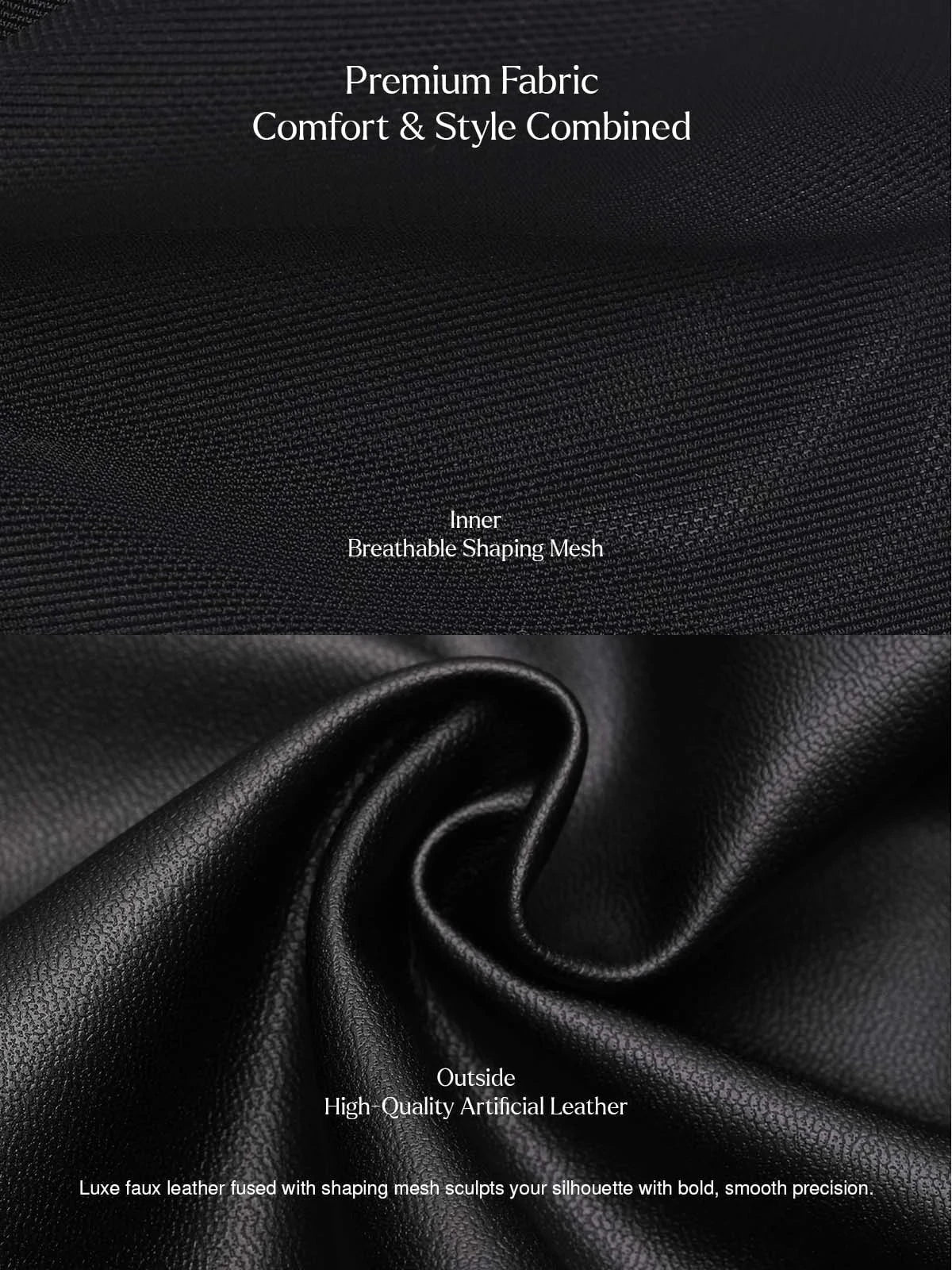 Doppel-Wear Modellierende Kunstlederkleidung