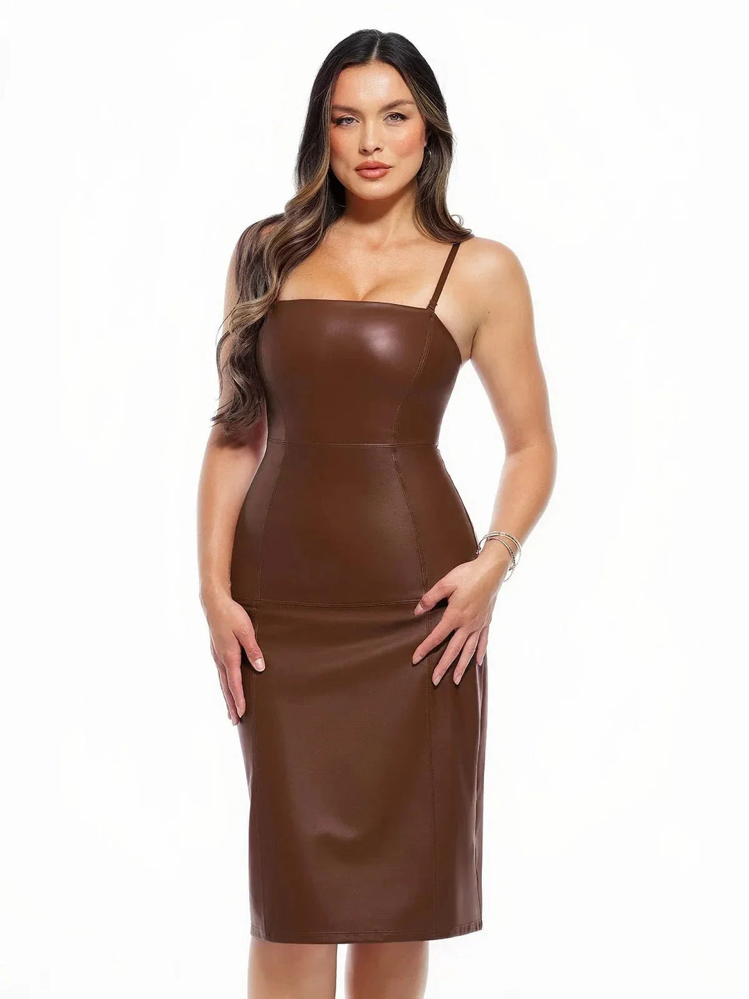 Doppel-Wear Modellierende Kunstlederkleidung