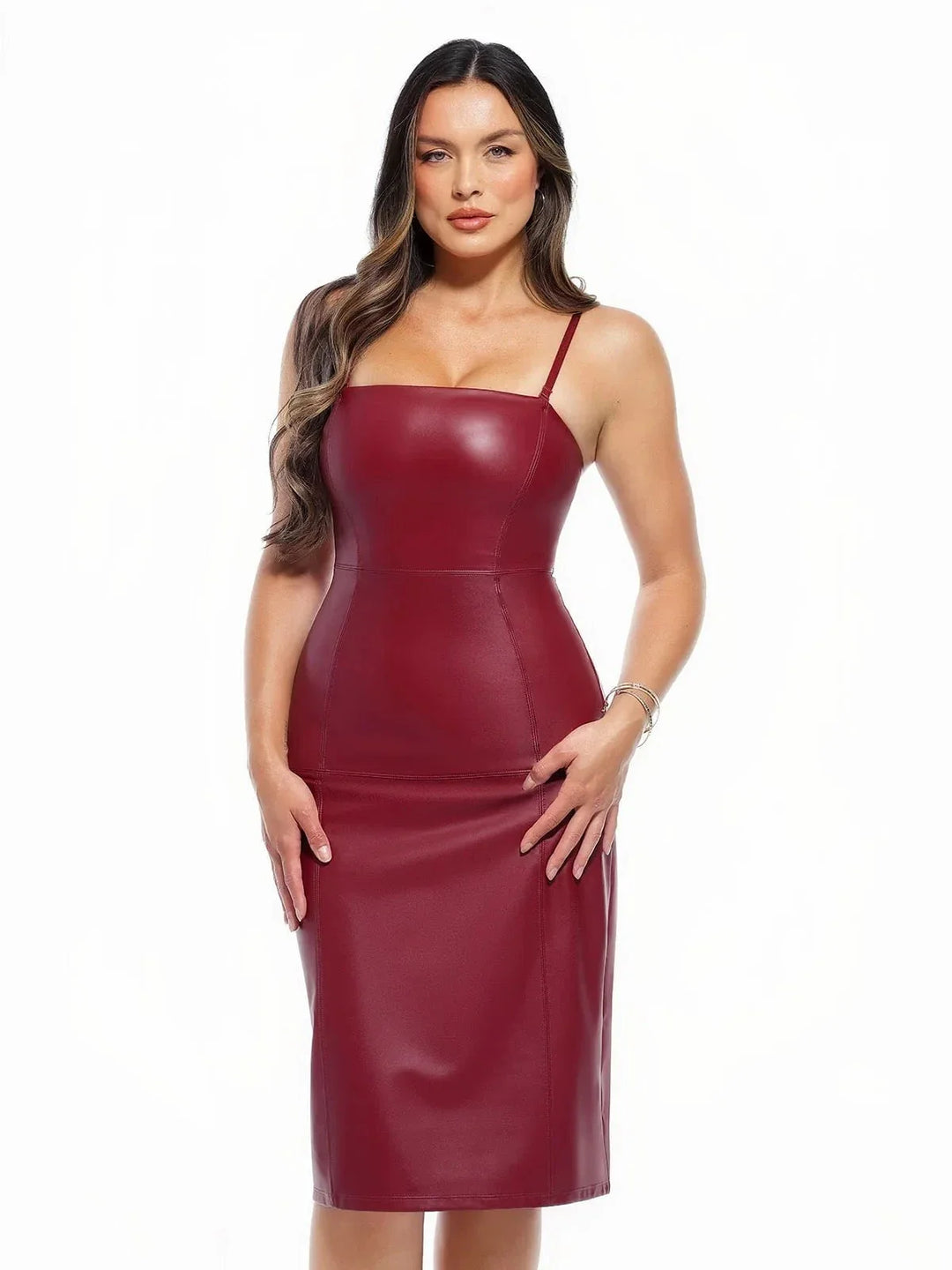 Doppel-Wear Modellierende Kunstlederkleidung
