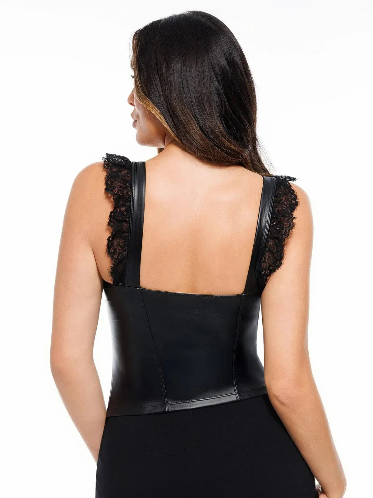 Spitzenbesetztes formendes Spaghetti-Top