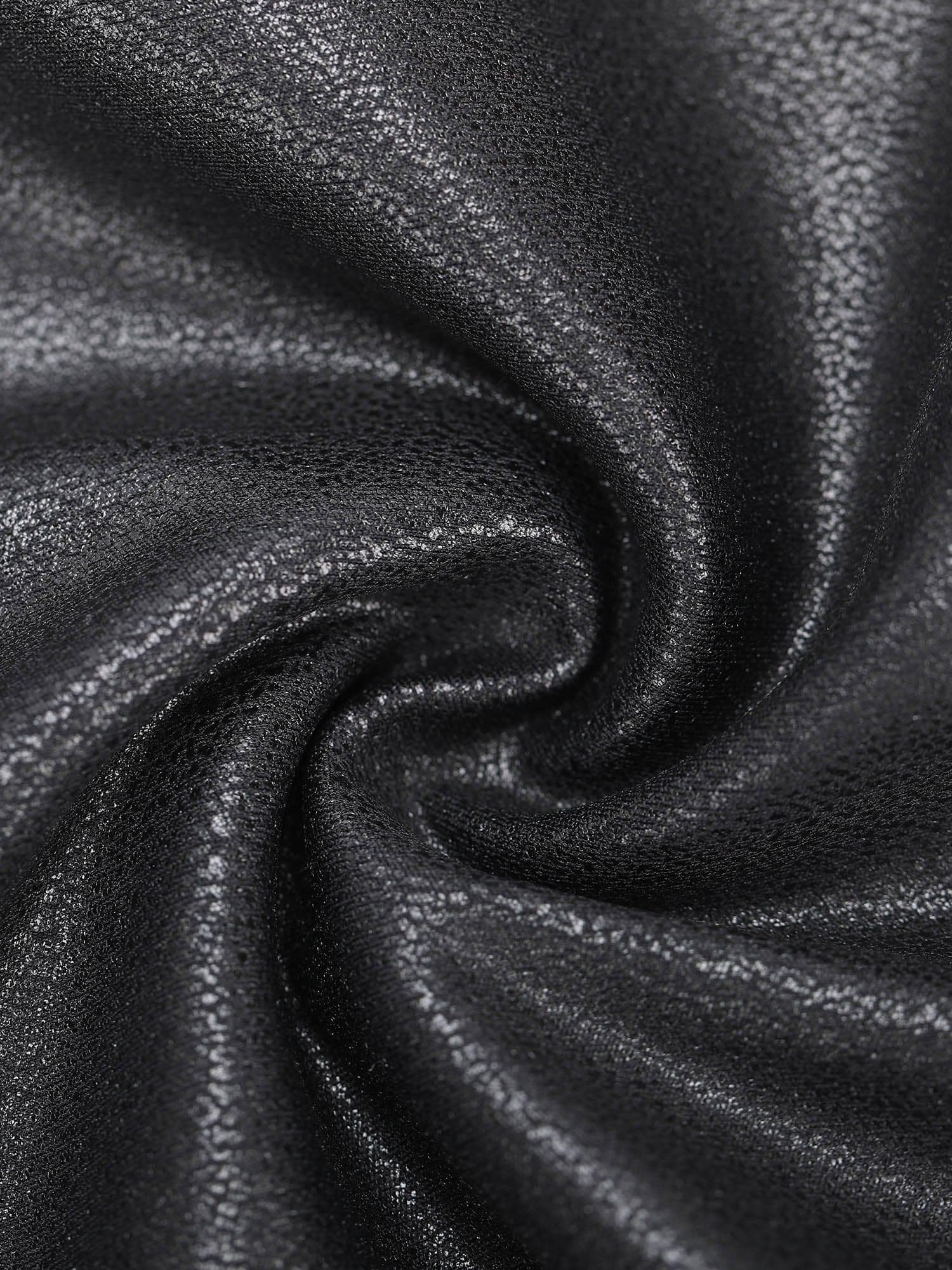 Shapewear Langärmeliges Body mit V-Ausschnitt aus Kunstleder formend