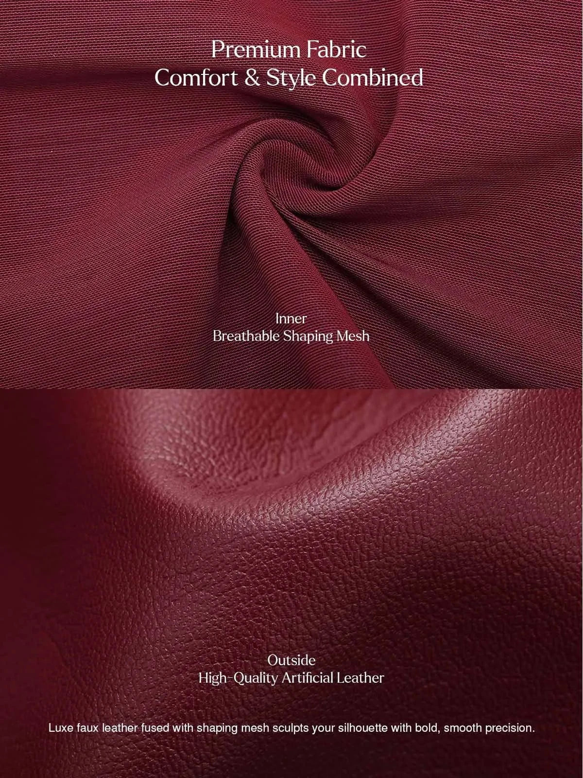 Geschnittene Kunstleder-Kontur-Rock