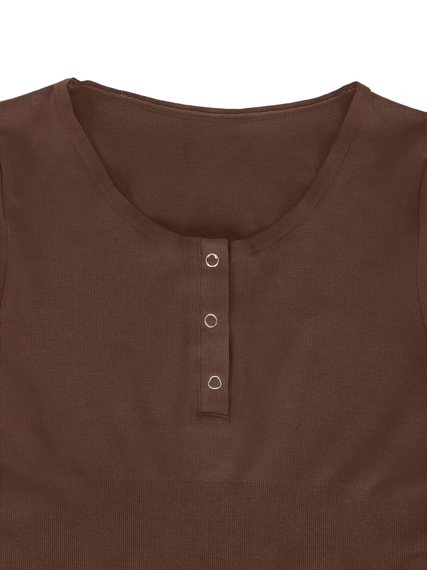 Formende nahtlose Modal Langarm Henley Body