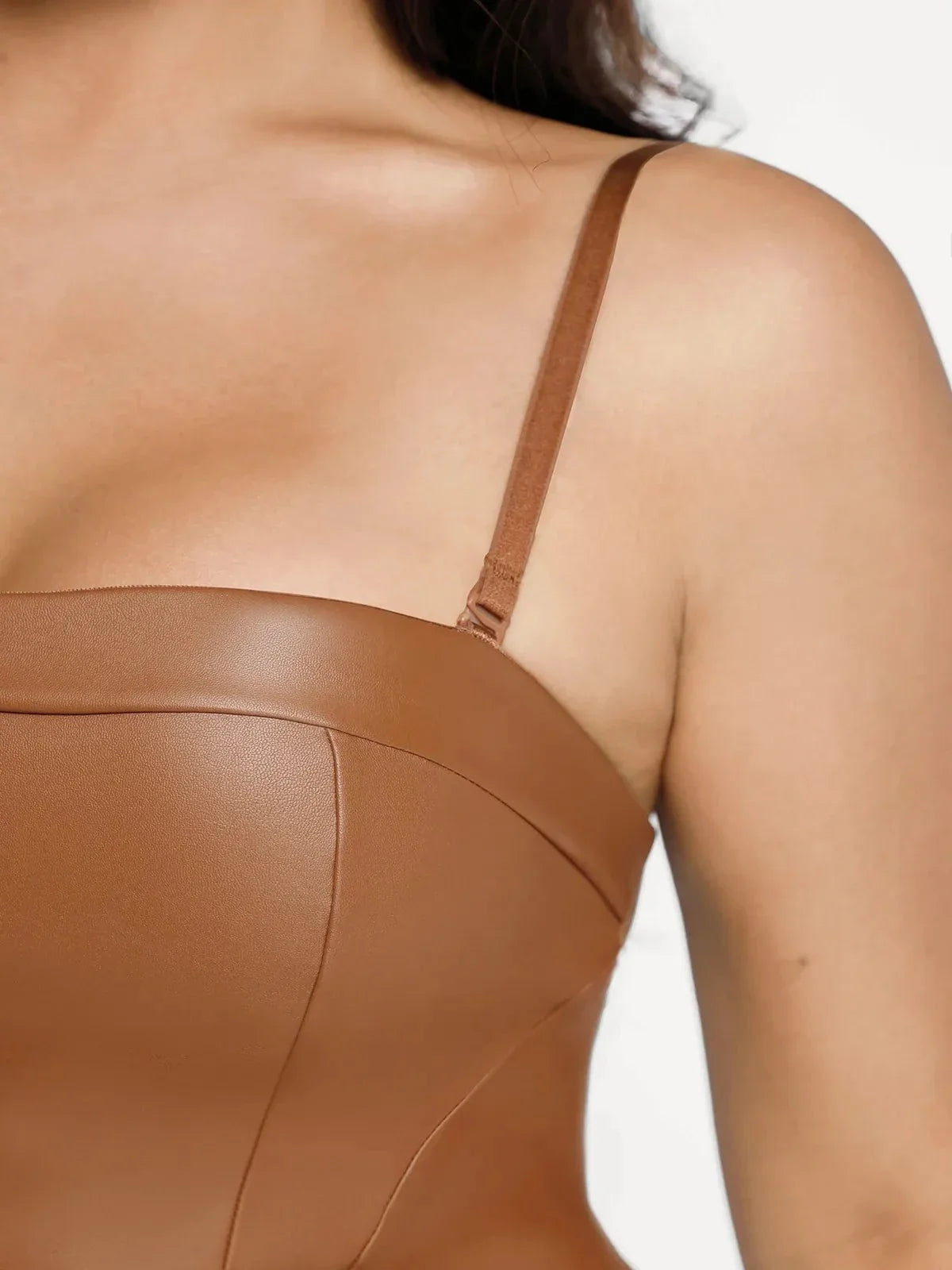 Shapewear Kunstleder Korsett Oberteil Schlankmachendes Overall