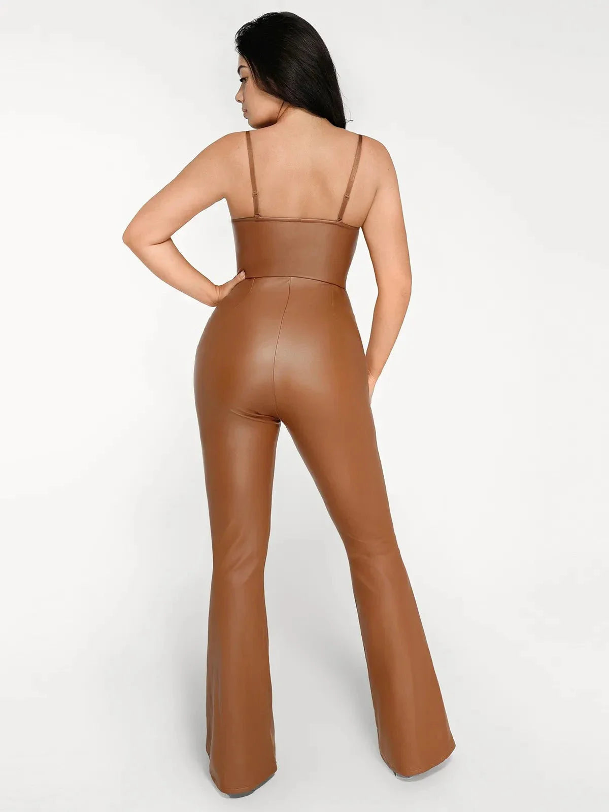 Shapewear Kunstleder Korsett Oberteil Schlankmachendes Overall