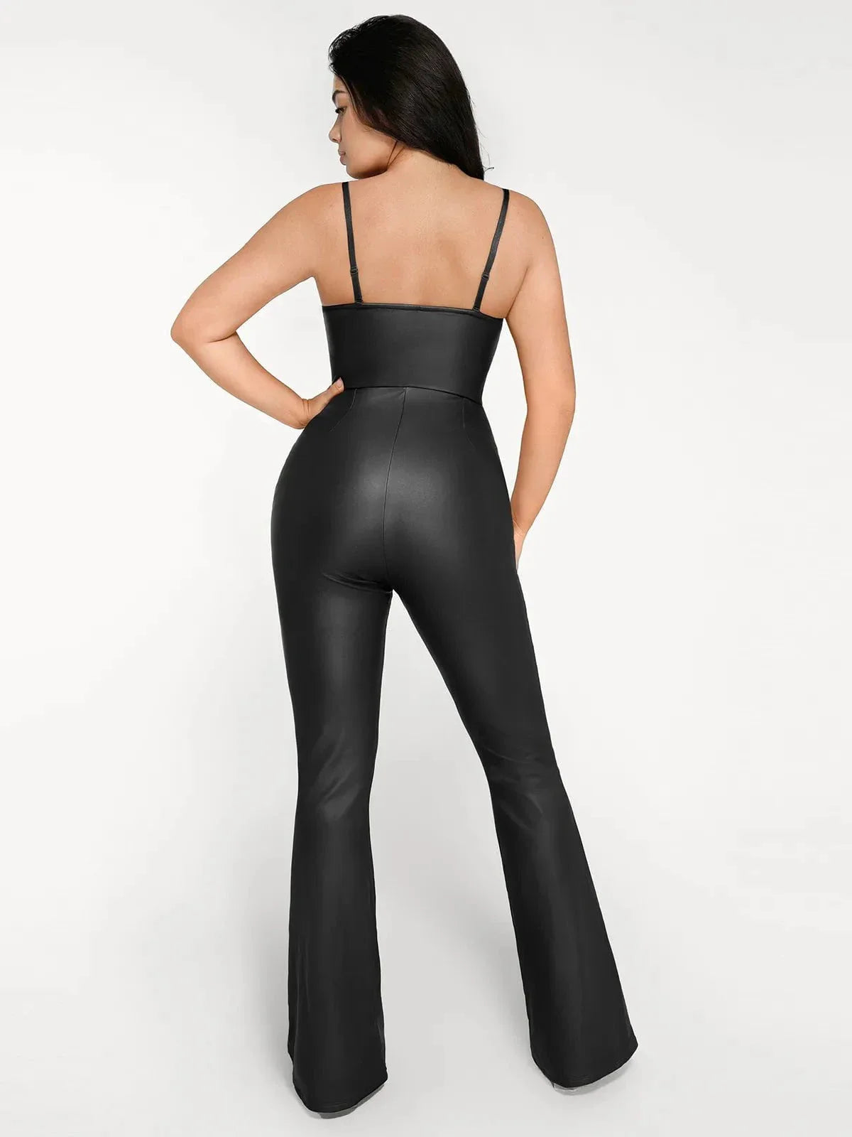 Shapewear Kunstleder Korsett Oberteil Schlankmachendes Overall