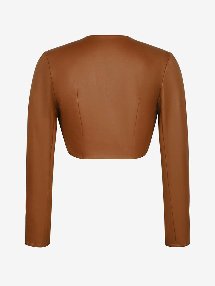 Formendes, pseudo-ledernes Korsett-Overall-Set