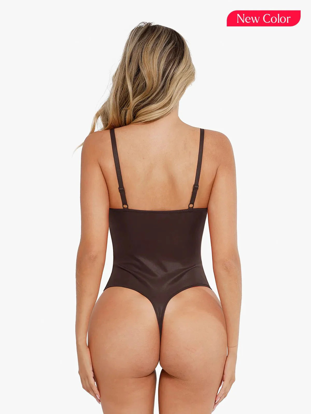 Shapewear Kunstleder Plunge V Sculpting Korsett Bodysuit