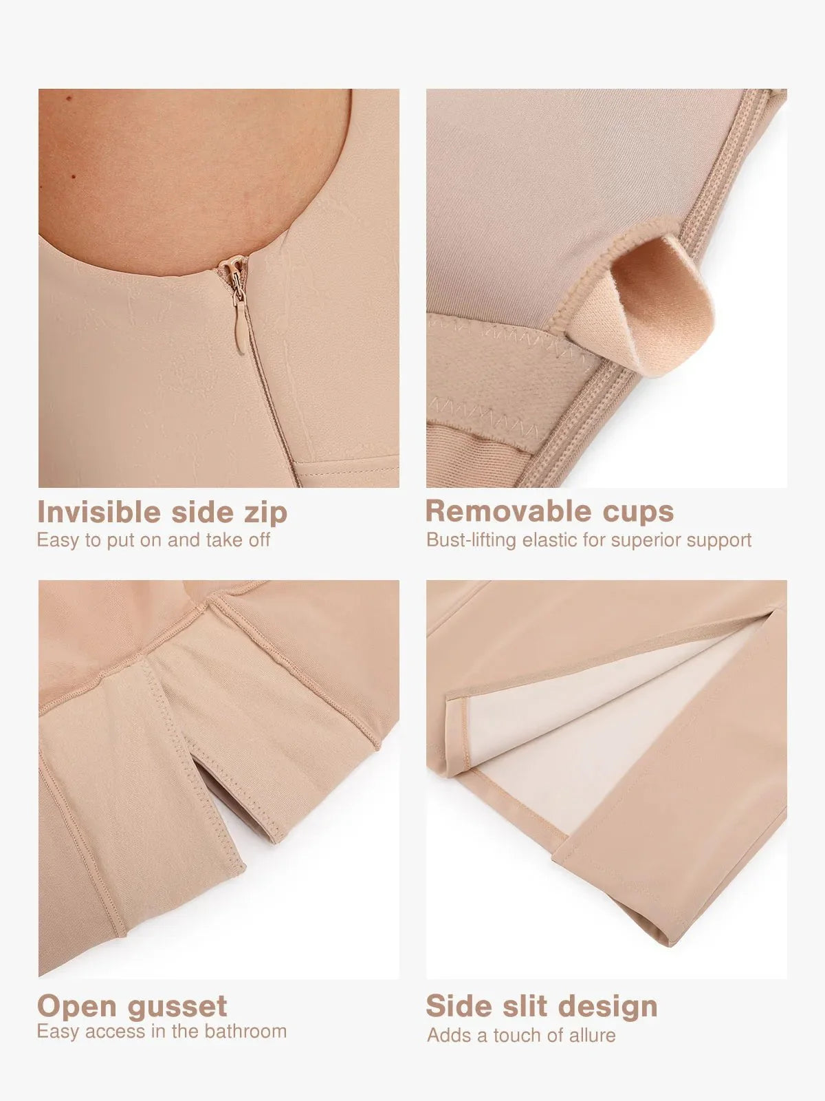 Formende Plüsch-Bodycon-Skulptur-Kleid mit Schlitz im Midi-Format