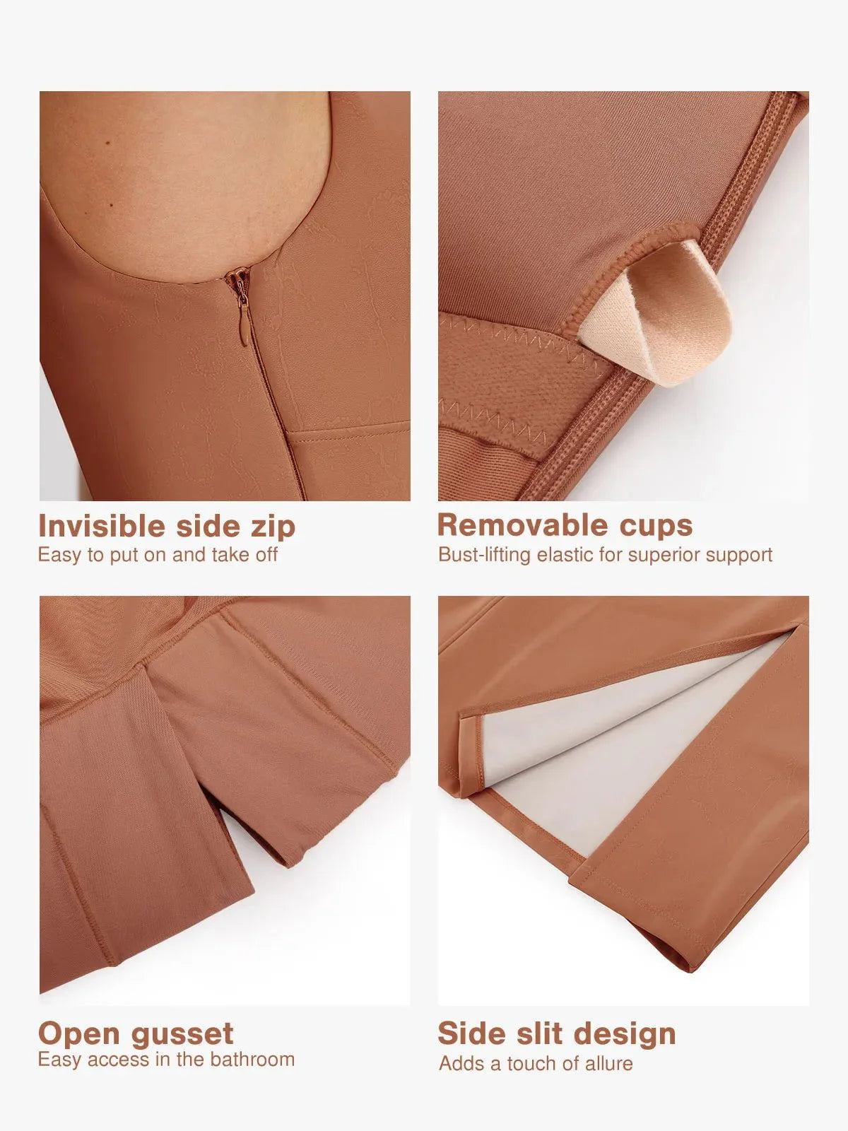 Formende Plüsch-Bodycon-Skulptur-Kleid mit Schlitz im Midi-Format