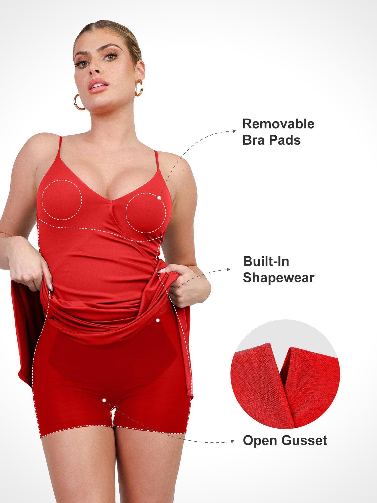 Shapewear formender Wickel-Midikleid