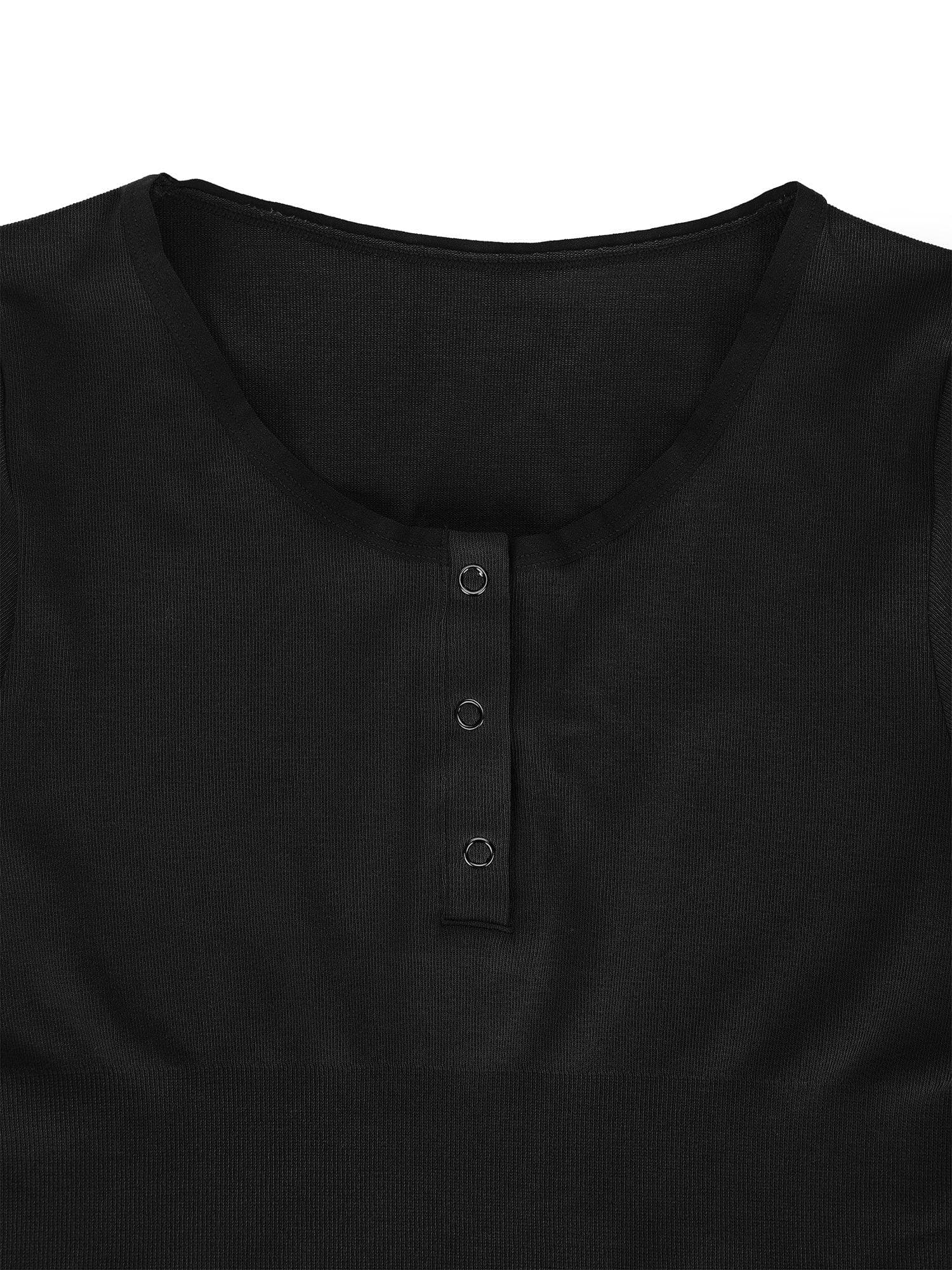 Formende nahtlose Modal Langarm Henley Body