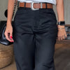 Damen Hochtaillierte Legere Gerade Blazer-Hosen