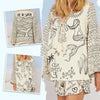 Rochella™ – Satiniertes Set mit einzigartigem Print und Quasten-Details
